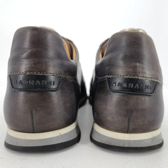 Magnanni Spain Patina Gray Leather Fashion Sneakers Mens 9M Casual Dress Shoes - Picture 6 of 13